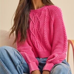 NWOT Alter’d State Peyton Cable Knit Sweater